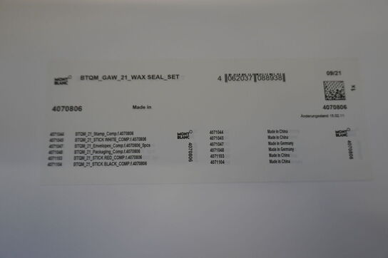 Voksforseglings sæt MONT BLANC, ID: 4070806