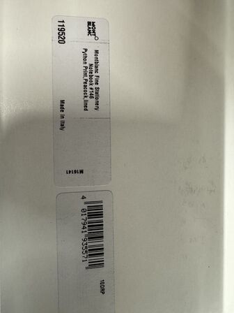 4 stk.  Notebook MONTBLANC PYTHON PRINT, PEACOOK