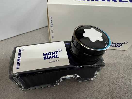 15 sk. 60ml blæk MONTBLANC BLUE PERMANENT