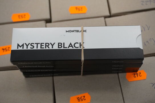 Kasse med div. MONT BLANC blæk