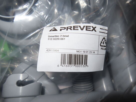 2 paller med vandlåse til dobbelt håndvaske