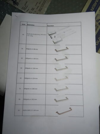 Skuffeinsatser og greb. (se billeder)