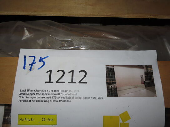 175 stk. spejle (87,6x71,6 cm)