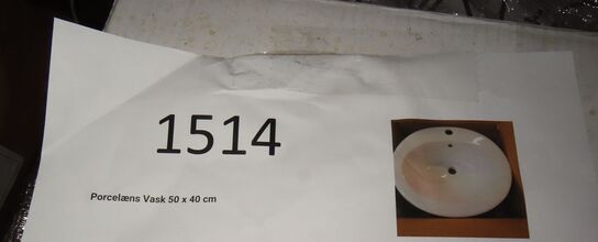 8 stk. Porcelæns håndvaske