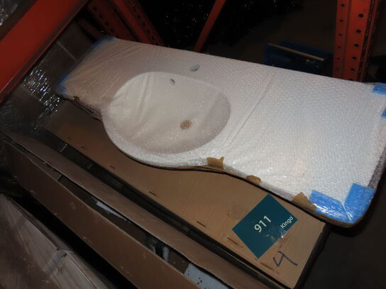 4 stk. Bordplader med integreret vask