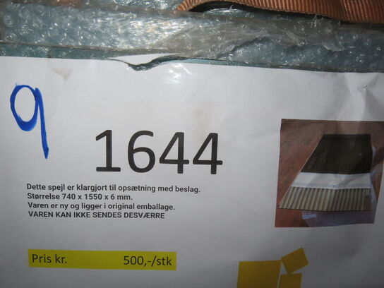 9 stk. spejle (155x74 cm)