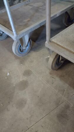 3 stk. Vogne med gummihjul