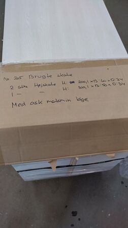 3 stk. Brugte højskabe med låge