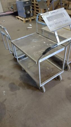 3 stk. Vogne med gummihjul