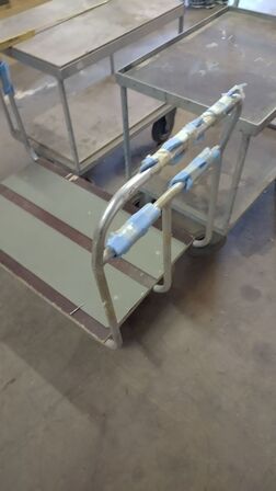 3 stk. Vogne med gummihjul