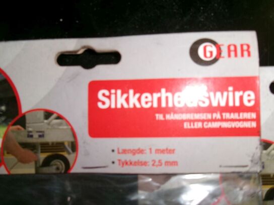 3 stk. sikkerhedswire GEAR