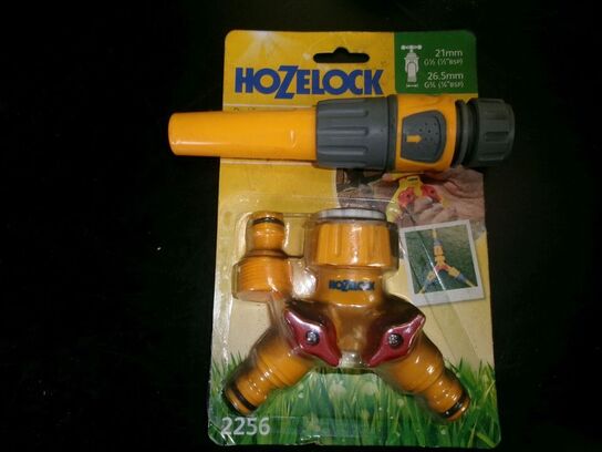 Dobbelt. vandhanekobling + sprøjtepistol HOZELOCK