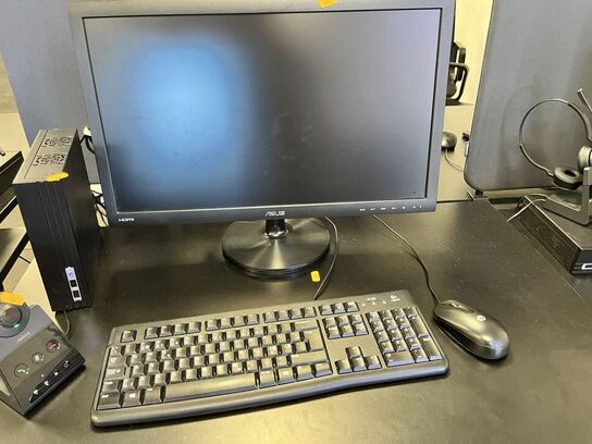 Computer m. Mus, tastetur og headset ASUS VS247