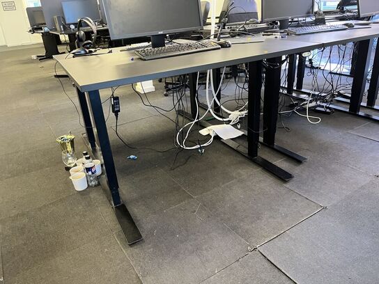 Hæve sænkebord SORT/GRÅ 120x80 cm