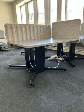 Hæve sænkebord SORT/GRÅ 120x80 cm