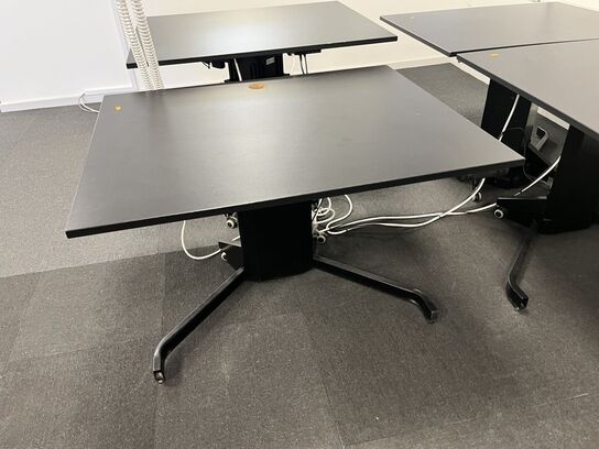 Hæve sænkebord SORT  100x80 cm