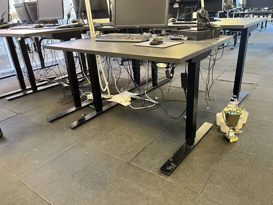 Hæve sænkebord SORT/GRÅ 120x80 cm