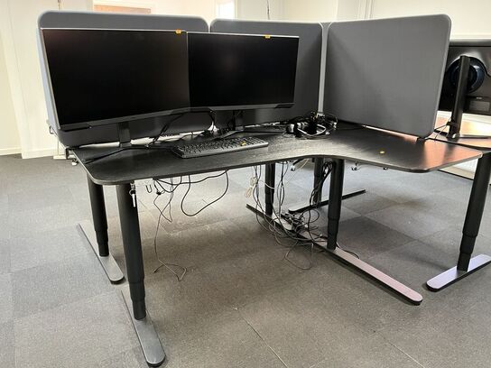 Hæve sænkebord SORT 160x110(62) cm