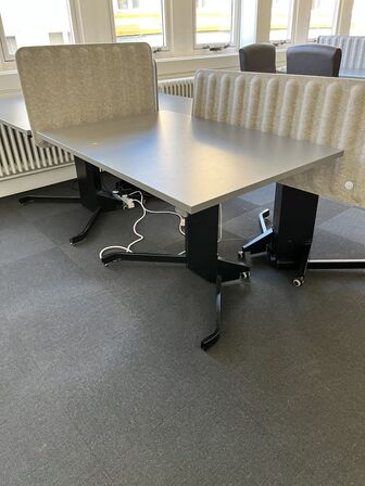 Hæve sænkebord SORT/GRÅ 120x80 cm