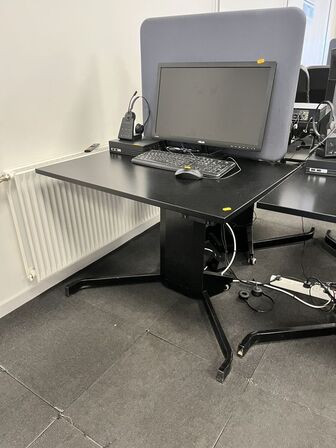 Hæve sænkebord SORT  90x70 cm