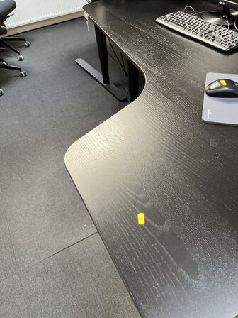 Hæve sænkebord SORT 160x110(62) cm