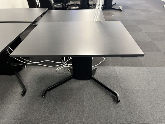 Hæve sænkebord SORT  100x80 cm