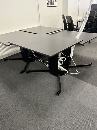 Hæve sænkebord SORT  100x80 cm