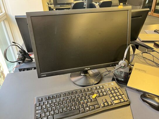 Computer m. Mus, tastetur og headset ASUS/LENOVO MP234T78