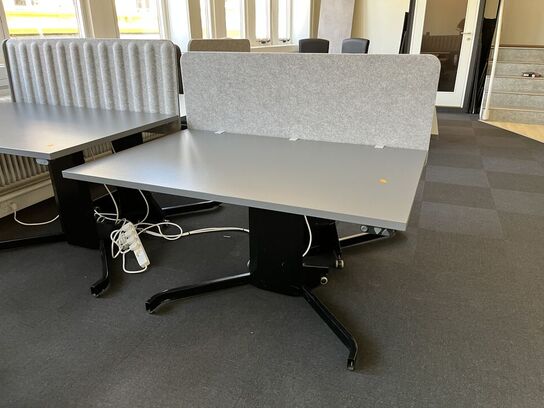 Hæve sænkebord SORT/GRÅ 120x80 cm