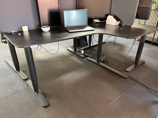 Hæve sænkebord SORT 160x110(62) cm