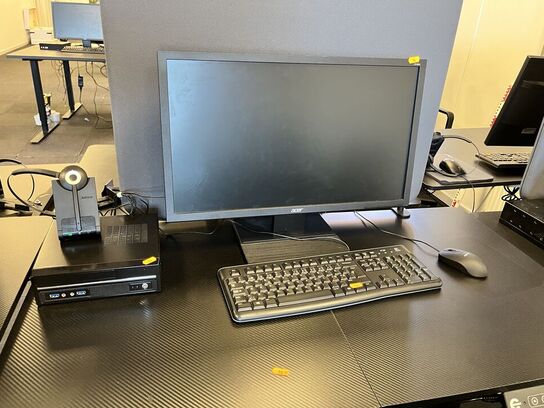 Computer m. Mus, tastetur og headset ASUS VS247