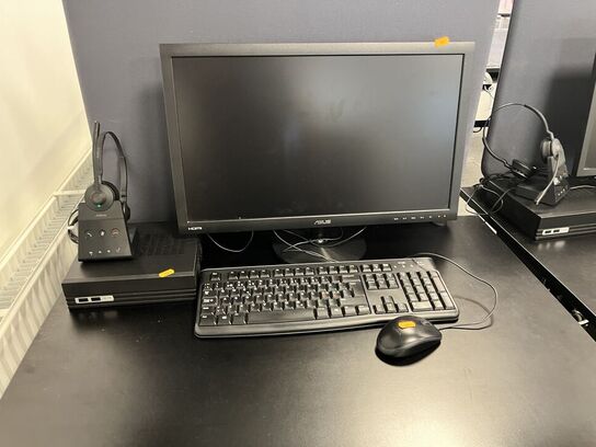 Computer m. Mus, tastetur og headset ASUS VS247