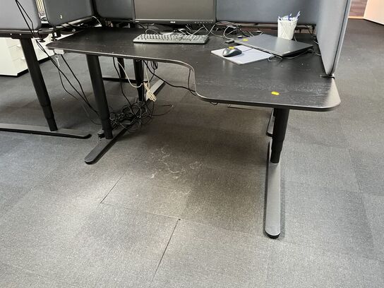 Hæve sænkebord SORT 160x110(62) cm