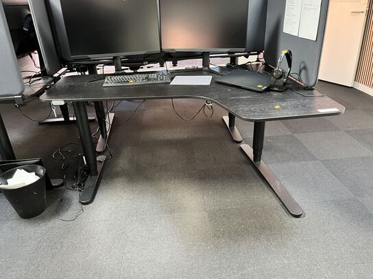 Hæve sænkebord SORT 160x110(62) cm