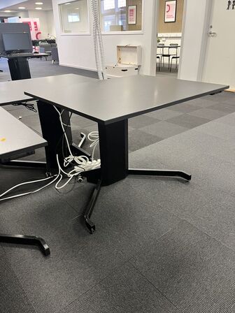 Hæve sænkebord SORT  100x80 cm