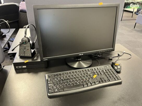 Computer m. Mus, tastetur og headset ASUS VS247
