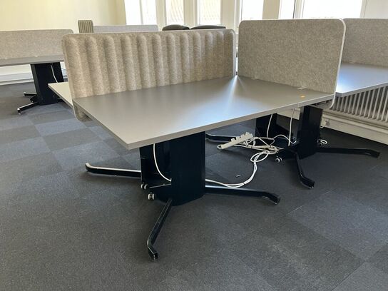 Hæve sænkebord SORT/GRÅ 120x80 cm