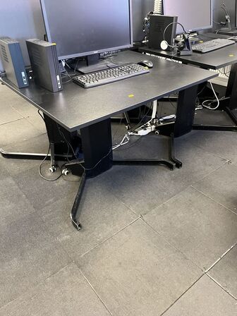 Hæve sænkebord SORT  90x70 cm