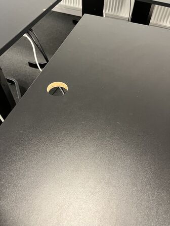 Hæve sænkebord SORT  100x80 cm