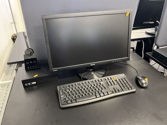 Computer m. Mus, tastetur og headset ASUS VS247