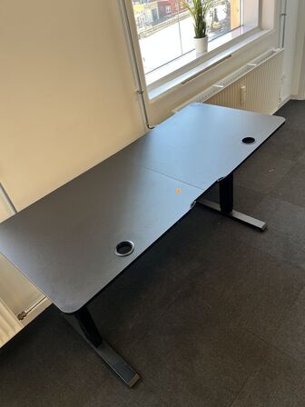 Hæve sænkebord SORT 160x60 cm