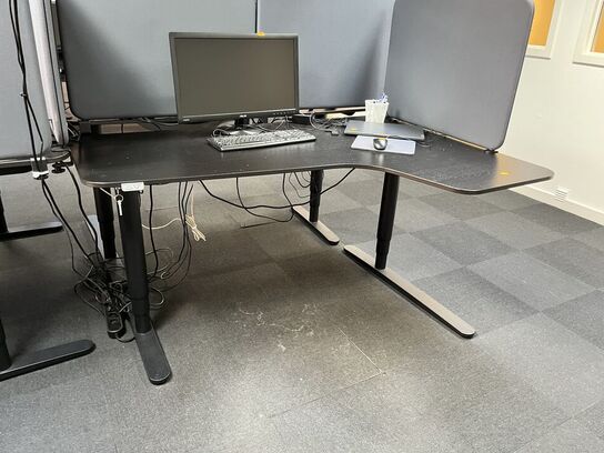 Hæve sænkebord SORT 160x110(62) cm