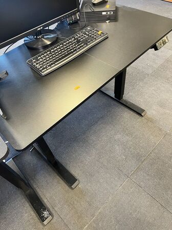 Hæve sænkebord SORT 110x60 cm