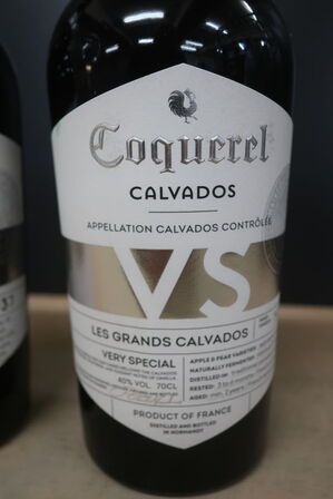 3 fl. brændevin COQUEREL CALVADOS VS