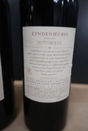 2 fl. rødvin LYNDENHURST SPOTTSWOODE 2018