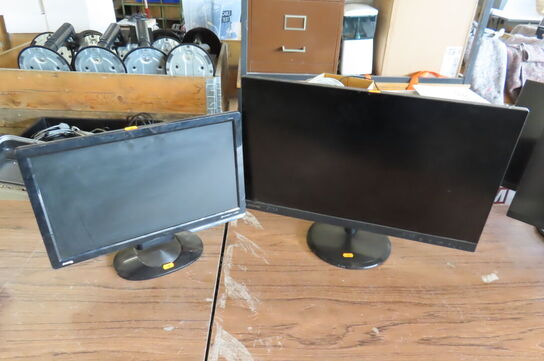 2 stk. Computerskærme Lenovo samt BENQ 