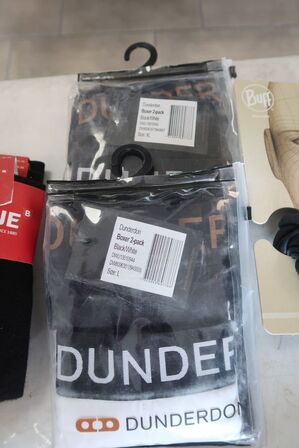 Bukser, bælter, boxershorts, strømper, m.m.