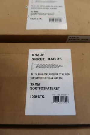 6000 stk. gipsskruer på bånd 35 mm