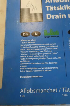 2 stk. Alfix afløbsmanchet