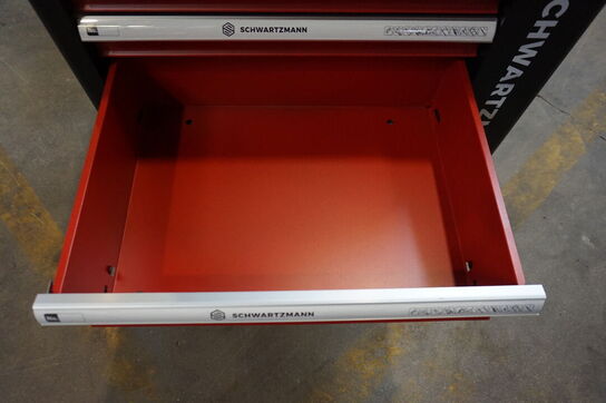 Schwartzmann værktøjsvogn. Seks skuffer inkl. værktøj Red/Black